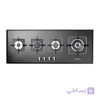 اجاق گاز صفحه ای شیشه‌ای استیل البرز مدل G 5918 با قطعات ایتالیایی