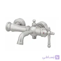 شیر دوش قهرمان مدل نگین کروم مات