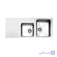 سینک ظرفشویی توکار استیل البرز مدل کریستال مشکی