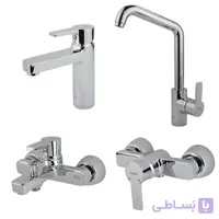 ست چهار تکه شیرالات کسری مدل امگا سفید