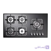 اجاق گاز صفحه ای شیشه‌ای استیل البرز مدل G 5959 – L&amp;R با قطعات ایرانی
