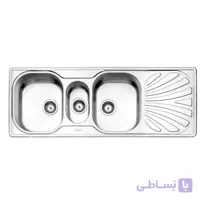 سينک ظرفشویی توکار استیل البرز مدل 530 سایز 132.5