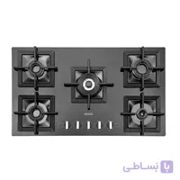 اجاق گاز صفحه ای شیشه‌ای استیل البرز مدل G 5914