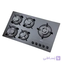 اجاق گاز صفحه ای شیشه‌ای استیل البرز مدل G 5967 R&amp;L