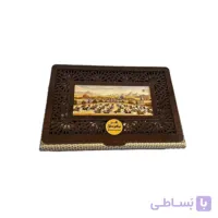 گز 40 درصد مغز پسته جعبه چوبی خاتم بزرگ