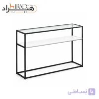کنسول فلزی صفحه شیشه ای طبقه دار هیراد مدل B151