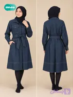 مانتو زنانه نیلگون جین