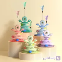 اسباب بازی ۳ طبقه هوشی فضایی گربه به همراه آبنبات کت نیپ