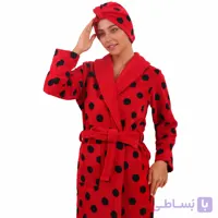 حوله پالتویی خالدار قرمز سایز S تا XL