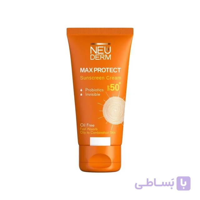 کرم ضد آفتاب فاقد چربی نئودرم مدل Max Protect SPF 50 مناسب پوست چرب و مختلط حجم 50 میلی لیتر – بی رنگ