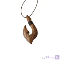 گردنبند قلاب ماهیگیری چوبی طرح لاوان