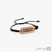 دستبند/گردنبند چوبی مختصات دست ساز