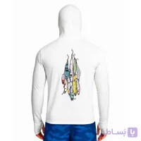تیشرت ماهیگیری آستین بلند با کلاه و اسکارف سرخود مدل Hanging Lures
