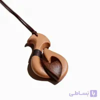 گردنبند قلاب ماهیگیری چوبی دو رنگ طرح فارور
