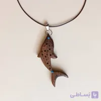 گردنبند چوبی دست ساز طرح ماهی