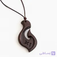 گردنبند قلاب ماهیگیری چوبی طرح ابوموسی