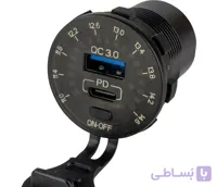 مبدل شارژر USB ولتمتردار