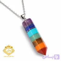 گردنبند هفت چاکرا منشور سنگ طبیعی کد (۳۳) جواهر کهن