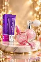 پک عطر بیکینی و صورتی‌کننده + هایلایتر پمپی بدن