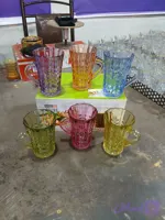 استکان چای خوری رنگی دسته دار