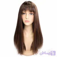 پروتز مو زنانه چتری‌ دار رنگ قهوه‌ای نچرال