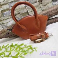 کیف دوشی دو دسته طرح زارا مدل نیم دایره عسلی