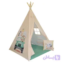 چادر بازی کودک مدل سرخپوستی طرح سافاری کد KT04