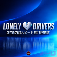 استیکر شیشه عقب ماشین طرح LONELY DRIVERS