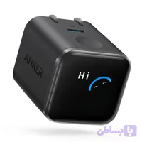 شارژر دیواری 45 وات انکر مدل A121D، اتصال دو پین اروپایی، درگاه خروجی USB-C، دارای قابلیت شارژ سریع و شارژ ایمن، تکنولوژی شارژ PD و PPS