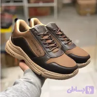 کفش مردانه اسپرت چرم صنعتی قهوه ای مدل OSHAGHI - کوکناز