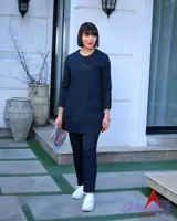 ست اسکراب زنانه مدل آریسا سورمه ای | تریگال فدک