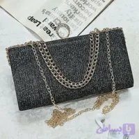 کیف مجلسی دهنه دار لمه با دسته زنجیری