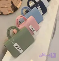 مینی بگ طرح زارا دخترانه - آبی پاستیلی / طرح چرم / دورهمی،دیت دوستانه،روزمره