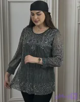 تونیک زنانه حریر کارشده بدون ریزش