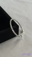 بنگل زنانه خاویاری آبکاری نقره