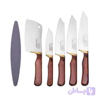 سرویس چاقو آشپزخانه 6 پارچه ثمین دست زنجان مدل sdz110