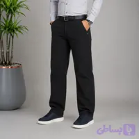 شلوار کتان مردانه کلاسیک مشکی و سبز یشمی سایز 42 تا 52 (کد GZJ5K)