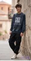 بلوز تک پسرانه اسپرت طرح BE