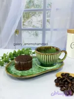 فنجان قهوه‌خوری مدل شیار دار با زیره