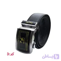 کمربند چرم مردانه ریلی رنگ مشکی کد 3