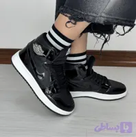 کتونی جردن وان ورنی ساقدار مشکی