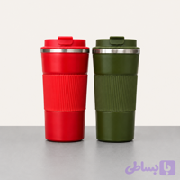 تراول ماگ دور سیلیکونی Coffee ( کافی ) ۴۲۰ میلی لیتری