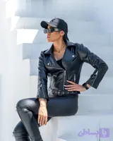 کت چرم ZARA پارچه چرم تیرکمانی وارداتی تک رنگ دوسایز