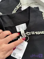 بافت زنانه H&M مدل یقه مرواریدی مشکی