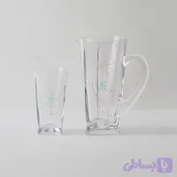 ست پارچ و لیوان 7 پارچه طرح هانی آبی - فروشگاه هومیت