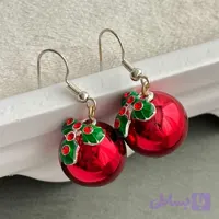 گوشواره توپک قرمز فانتزی