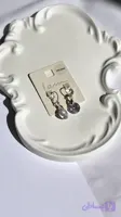 گوشواره حلقه ای آویز دار جواهری/نگین دار زنانه/ دخترانه