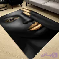فرش مدرن طرح چهره ، ملکه سیاه کد 55006 (پس کرایه)