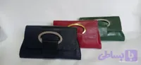 کیف دستی مجلسی چرم بهار رونج چرم طبیعی زنانه دست دوزکد۹