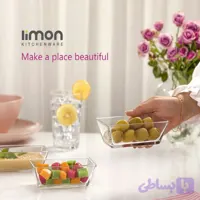 پیاله شیشه ای مستطیل لیمون